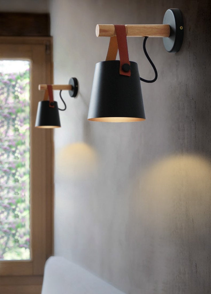 Nordic Wooden Hanging Wall Lamp Gifts for Designers