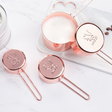 4 Pcs/Set Rose Gold Stainless Steel Kitchen Measuring Scoops