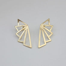 Golden Triangle Fan Shaped Earrings, , Gifts for Designers, Clean minimal gifts for designers and creatives, gift, design, designer - Gifts for Designers, Gifts for Architects