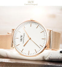 I&W UltraThin Minimalist Watch with Steel Mesh Band, , Gifts for Designers, Clean minimal gifts for designers and creatives, gift, design, designer - Gifts for Designers, Gifts for Architects