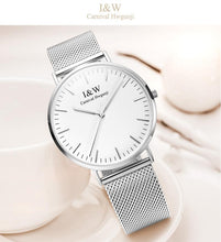 I&W UltraThin Minimalist Watch with Steel Mesh Band, , Gifts for Designers, Clean minimal gifts for designers and creatives, gift, design, designer - Gifts for Designers, Gifts for Architects