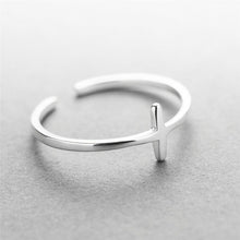 925 Sterling Silver Minimalist Cross Ring, , Gifts for Designers, Clean minimal gifts for designers and creatives, gift, design, designer - Gifts for Designers, Gifts for Architects