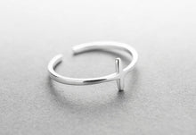 925 Sterling Silver Minimalist Cross Ring, , Gifts for Designers, Clean minimal gifts for designers and creatives, gift, design, designer - Gifts for Designers, Gifts for Architects