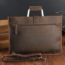 Data Portfolio work bag Crazy Horse Cow Real Leather Briefcase Men's Single Shoulder Bag Business Attache Case Thin File Package, , Gifts for Designers, Clean minimal gifts for designers and creatives, gift, design, designer - Gifts for Designers, Gifts for Architects