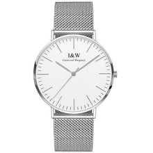 I&W UltraThin Minimalist Watch with Steel Mesh Band, , Gifts for Designers, Clean minimal gifts for designers and creatives, gift, design, designer - Gifts for Designers, Gifts for Architects