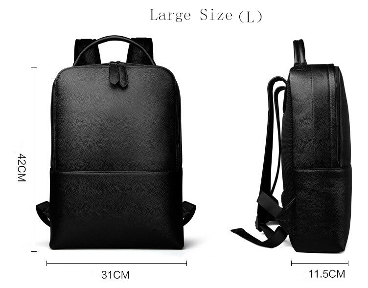 Minimalist leather backpack Zip-it Dan DUDU