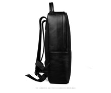 Black Minimal Leather Backpack