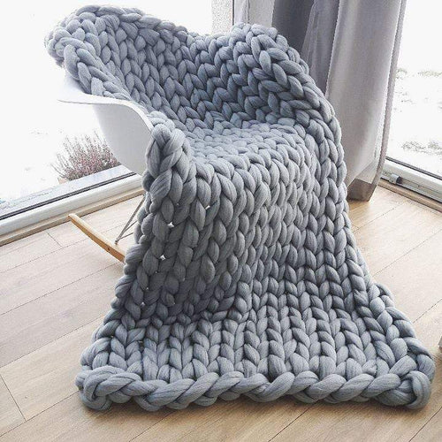 Handmade Chunky Knit Blanket, , Gifts for Designers, Clean minimal gifts for designers and creatives, gift, design, designer - Gifts for Designers, Gifts for Architects