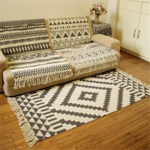 Minimalist Tassel Rug and Floor Mat, , Gifts for Designers, Clean minimal gifts for designers and creatives, gift, design, designer - Gifts for Designers, Gifts for Architects