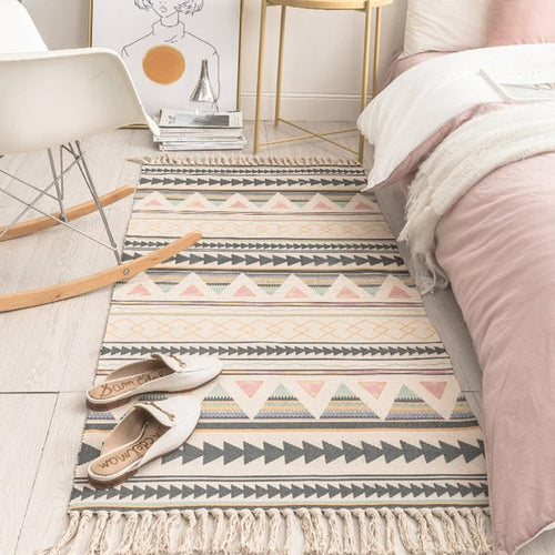 Boho Linen Rug, , Gifts for Designers, Clean minimal gifts for designers and creatives, gift, design, designer - Gifts for Designers, Gifts for Architects