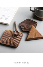 Walnut Wood Geometric Coasters