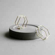 Handmade Minimalist Double Hexagon Earrings, , Gifts for Designers, Clean minimal gifts for designers and creatives, gift, design, designer - Gifts for Designers, Gifts for Architects