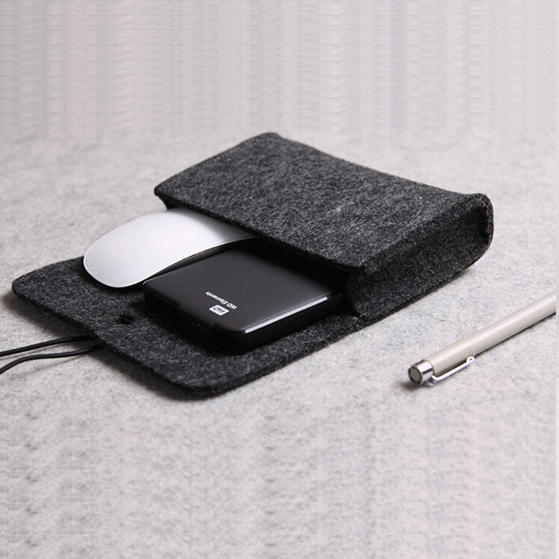 Felt Mouse Charger USB Cable Storage Bag – Gifts for Designers