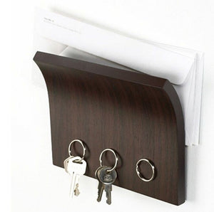 Modern Wood Wall Mounted Magnetic Key Holder