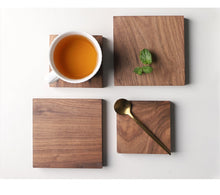 Black Walnut Solid Square Wooden Teapot Holder