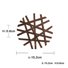 Black Walnut Intersecting Lines Wooden Coaster