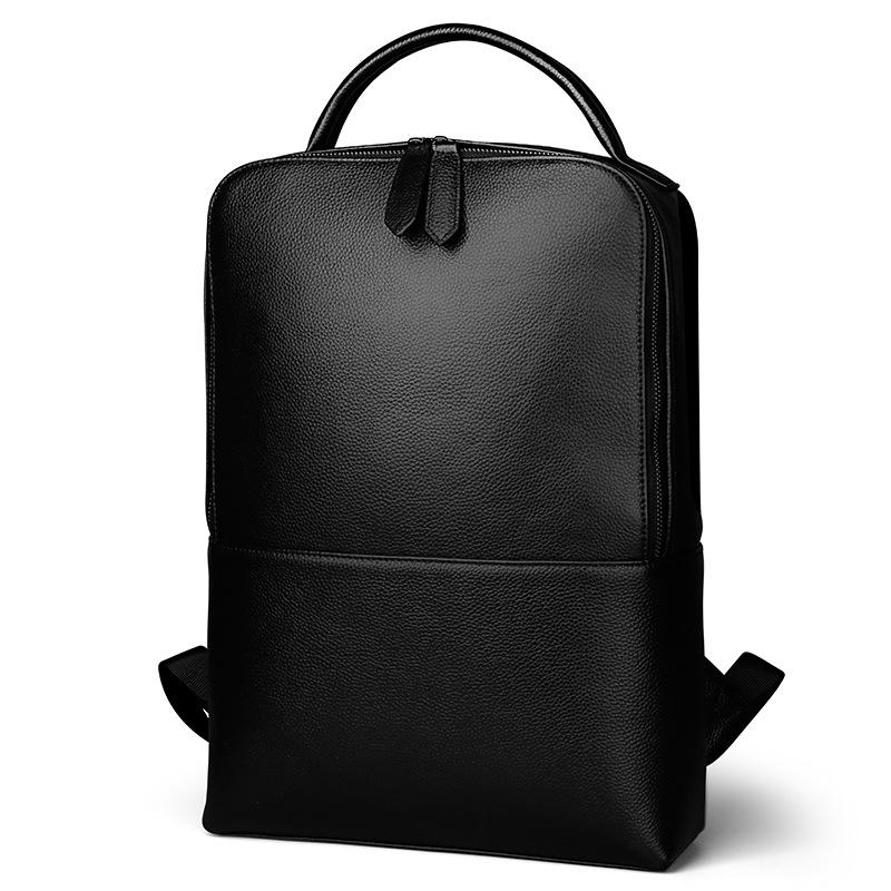 black leather minimalist backpack The 1 x Back Zipper Pocket Black Leather Backpacks | Alaskan