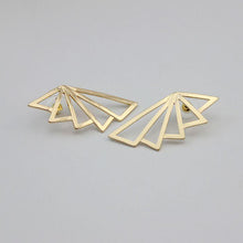 Golden Triangle Fan Shaped Earrings, , Gifts for Designers, Clean minimal gifts for designers and creatives, gift, design, designer - Gifts for Designers, Gifts for Architects
