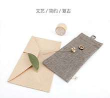 190*90mm Muji Style Vintage Flax Gray Pencil Bags, , Gifts for Designers, Clean minimal gifts for designers and creatives, gift, design, designer - Gifts for Designers, Gifts for Architects
