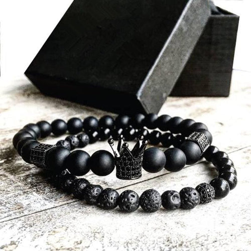 2pcs/set Crown Charm Bracelet, , Gifts for Designers, Clean minimal gifts for designers and creatives, gift, design, designer - Gifts for Designers, Gifts for Architects