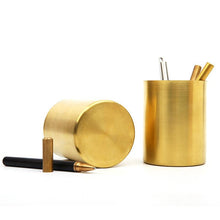 Milled Brass Pen Holder, , Gifts for Designers, Clean minimal gifts for designers and creatives, gift, design, designer - Gifts for Designers, Gifts for Architects
