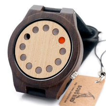 BOBO BIRD 12 Holes Watches Red Black Pointer Bamboo Watch, , Gifts for Designers, Clean minimal gifts for designers and creatives, gift, design, designer - Gifts for Designers, Gifts for Architects