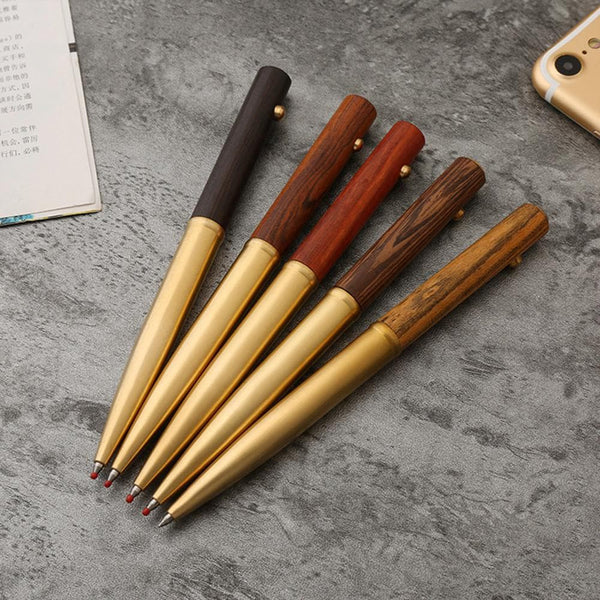 Handmade vintage Brass sign pen Gel Black ink Pure Copper and rosewood for travel, office, business, , Gifts for Designers, Clean minimal gifts for designers and creatives, gift, design, designer - Gifts for Designers, Gifts for Architects