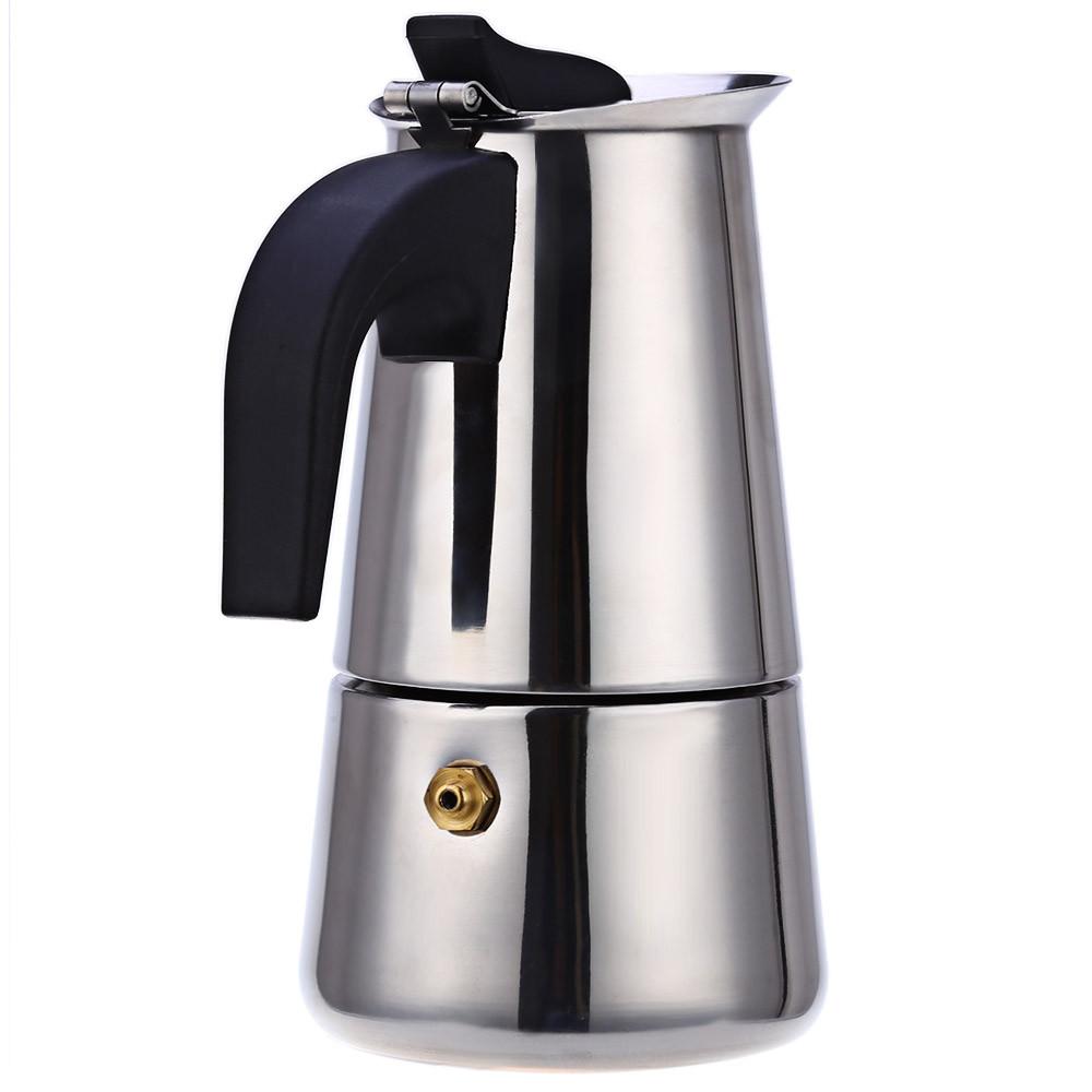 Stainless Steel Moka Coffee Maker Mocha Espresso Latte Stovetop Filter –  Gifts for Designers