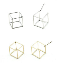 3D Cube Geometric Stud Earrings, , Gifts for Designers, Clean minimal gifts for designers and creatives, gift, design, designer - Gifts for Designers, Gifts for Architects