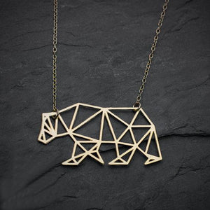 Geometric Bear Necklace, , Gifts for Designers, Clean minimal gifts for designers and creatives, gift, design, designer - Gifts for Designers, Gifts for Architects