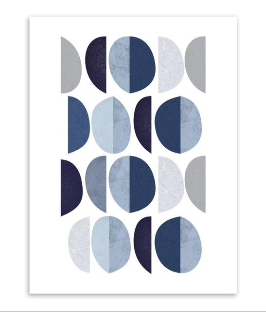 Abstract Blue Geometric Shape Canvas Art, , Gifts for Designers, Clean minimal gifts for designers and creatives, gift, design, designer - Gifts for Designers, Gifts for Architects
