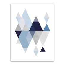 Abstract Blue Geometric Shape Canvas Art, , Gifts for Designers, Clean minimal gifts for designers and creatives, gift, design, designer - Gifts for Designers, Gifts for Architects