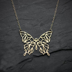 Geometric Butterfly Necklace, , Gifts for Designers, Clean minimal gifts for designers and creatives, gift, design, designer - Gifts for Designers, Gifts for Architects