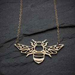 Geometric Bee Necklace, , Gifts for Designers, Clean minimal gifts for designers and creatives, gift, design, designer - Gifts for Designers, Gifts for Architects