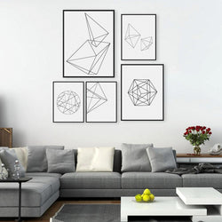 Modern Nordic Minimalist Black White Geometric Shape Wall Art, , Gifts for Designers, Clean minimal gifts for designers and creatives, gift, design, designer - Gifts for Designers, Gifts for Architects