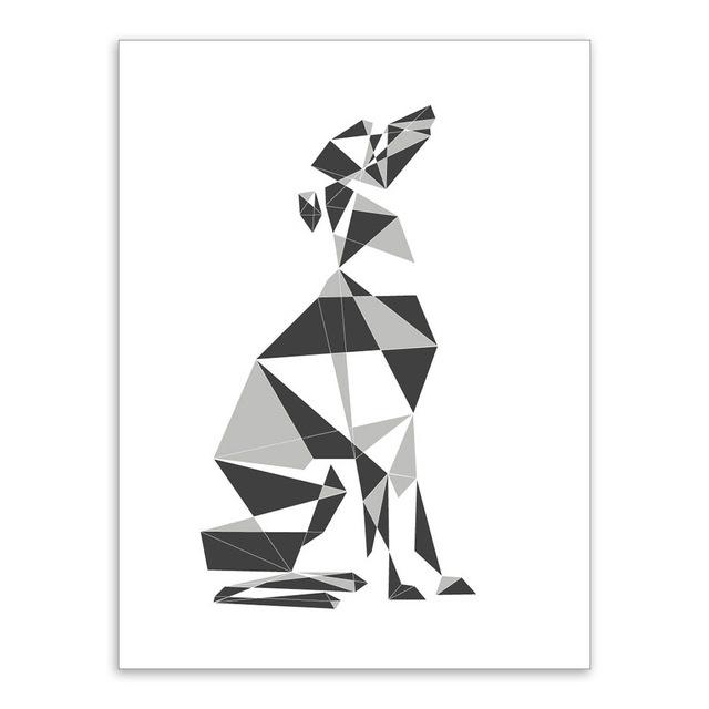 Abstract Geometric Greyhound Canvas Art, , Gifts for Designers, Clean minimal gifts for designers and creatives, gift, design, designer - Gifts for Designers, Gifts for Architects