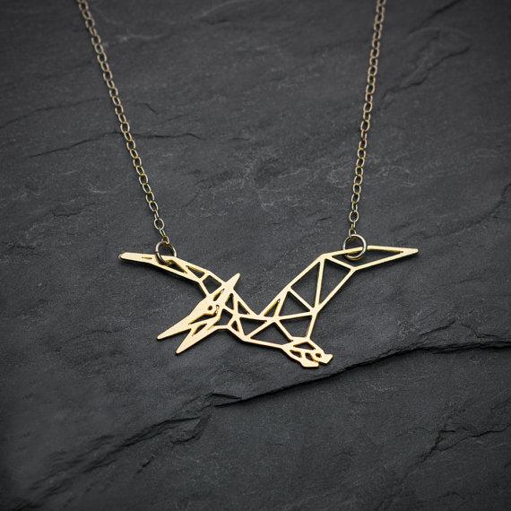 Geometric Pterodactyl Necklace, , Gifts for Designers, Clean minimal gifts for designers and creatives, gift, design, designer - Gifts for Designers, Gifts for Architects