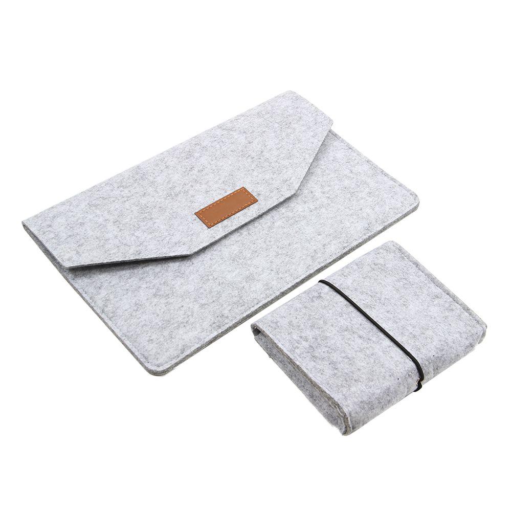 Grey Felt Laptop Case and Accessory Bag, , Gifts for Designers, Clean minimal gifts for designers and creatives, gift, design, designer - Gifts for Designers, Gifts for Architects