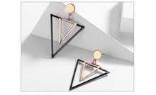 Viennois Rose Gold & Gun Color Triangular Dangle Earrings, , Gifts for Designers, Clean minimal gifts for designers and creatives, gift, design, designer - Gifts for Designers, Gifts for Architects