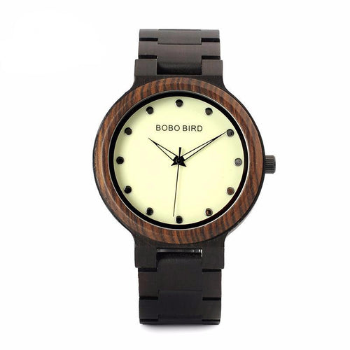 Wood Watch for Men with Luminous Hands, , Gifts for Designers, Clean minimal gifts for designers and creatives, gift, design, designer - Gifts for Designers, Gifts for Architects