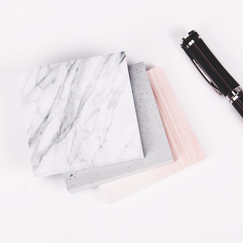 Marble and Cement Colored Sticky Notes – Gifts for Designers