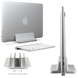 Aluminum Vertical Laptop Stand with Adjustable Thickness, , Gifts for Designers, Clean minimal gifts for designers and creatives, gift, design, designer - Gifts for Designers, Gifts for Architects