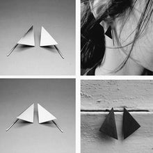 Simple Geometric Triangle Stud Earrings, , Gifts for Designers, Clean minimal gifts for designers and creatives, gift, design, designer - Gifts for Designers, Gifts for Architects