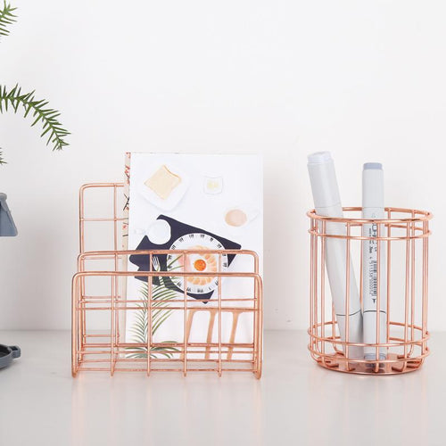 The Nordic Rose Gold Stainless Steel Desk Organizers, , Gifts for Designers, Clean minimal gifts for designers and creatives, gift, design, designer - Gifts for Designers, Gifts for Architects