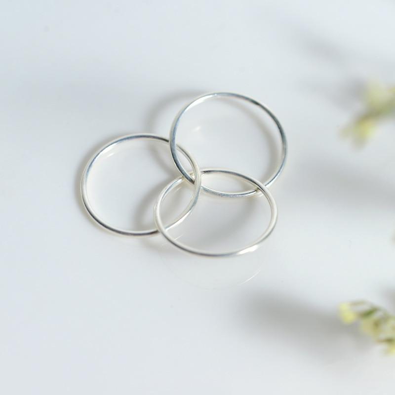 Three Rings Looped Together Minimalist 925 Sterling Silver Three Overlapping Rings – Gifts for ...