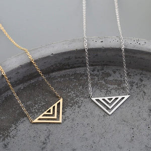 Minimalist Triangle Necklace, , Gifts for Designers, Clean minimal gifts for designers and creatives, gift, design, designer - Gifts for Designers, Gifts for Architects