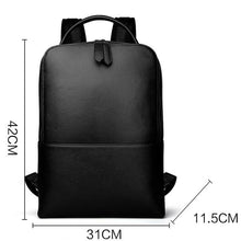 Black Minimal Leather Backpack