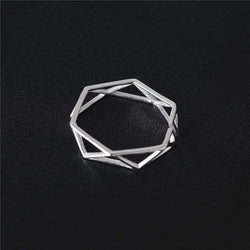 925 Solid Sterling Silver Polygon Ring, , Gifts for Designers, Clean minimal gifts for designers and creatives, gift, design, designer - Gifts for Designers, Gifts for Architects