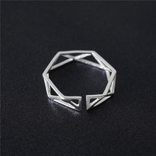 925 Solid Sterling Silver Polygon Ring, , Gifts for Designers, Clean minimal gifts for designers and creatives, gift, design, designer - Gifts for Designers, Gifts for Architects