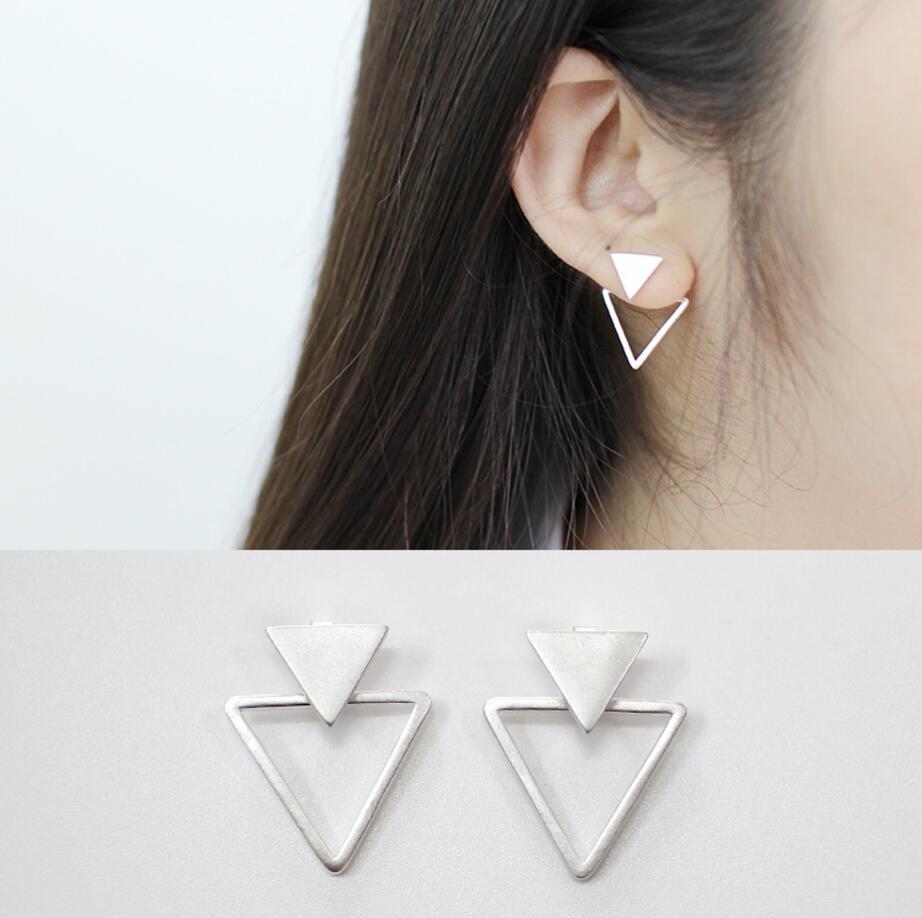 925 Sterling Silver Matte Triangle Stud Earrings, , Gifts for Designers, Clean minimal gifts for designers and creatives, gift, design, designer - Gifts for Designers, Gifts for Architects